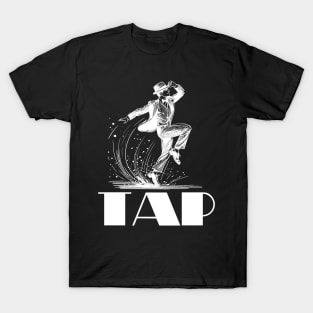 TAP with dancer white sketch T-Shirt